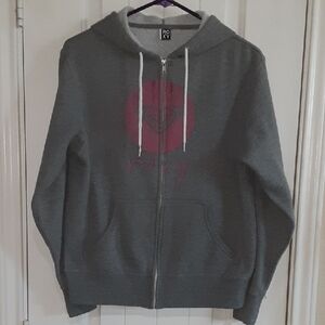 Roxy Gray Hoodie with Pink Logo